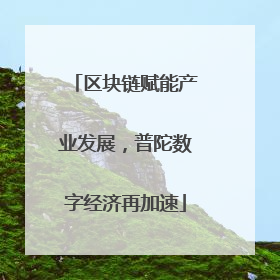 区块链赋能产业发展，普陀数字经济再加速