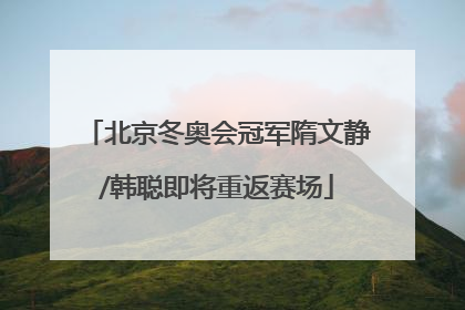 北京冬奥会冠军隋文静/韩聪即将重返赛场