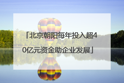 北京朝阳每年投入超40亿元资金助企业发展