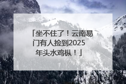 坐不住了！云南易门有人捡到2025年头水鸡枞！
