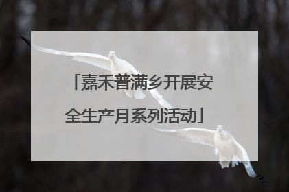 嘉禾普满乡开展安全生产月系列活动