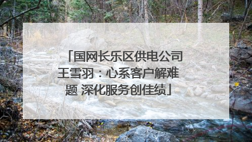 国网长乐区供电公司王雪羽：心系客户解难题 深化服务创佳绩
