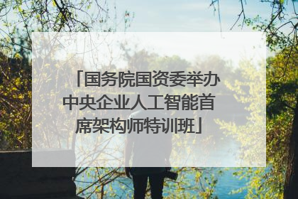 国务院国资委举办中央企业人工智能首席架构师特训班