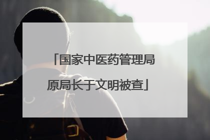 国家中医药管理局原局长于文明被查
