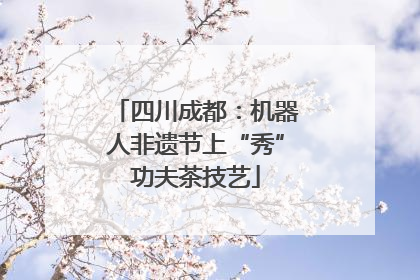 四川成都：机器人非遗节上“秀”功夫茶技艺