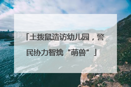 土拨鼠造访幼儿园，警民协力智擒“萌兽”