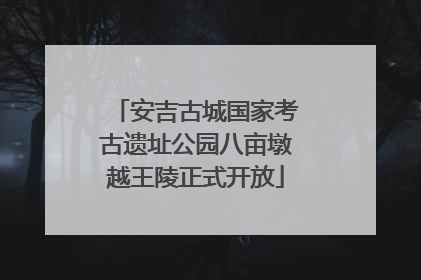 安吉古城国家考古遗址公园八亩墩越王陵正式开放