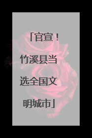 官宣！竹溪县当选全国文明城市