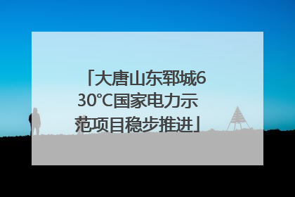 大唐山东郓城630℃国家电力示范项目稳步推进