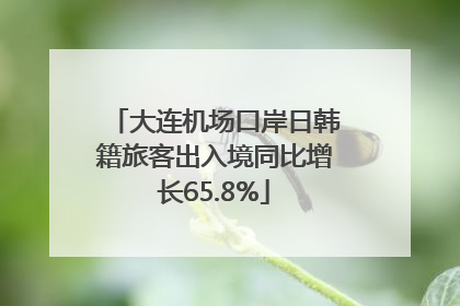 大连机场口岸日韩籍旅客出入境同比增长65.8%