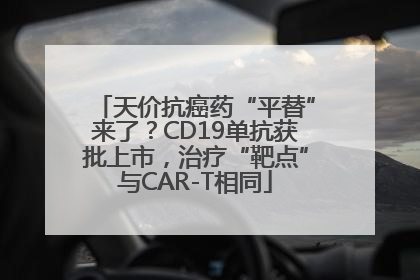 天价抗癌药“平替”来了？CD19单抗获批上市，治疗“靶点”与CAR-T相同