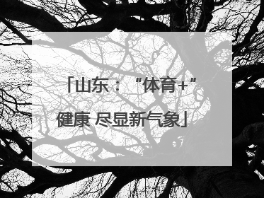 山东：“体育+”健康 尽显新气象