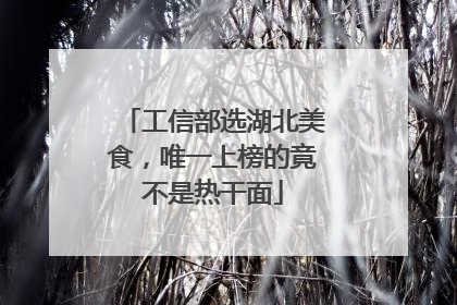 工信部选湖北美食，唯一上榜的竟不是热干面
