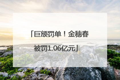 巨额罚单！金穗春被罚1.06亿元