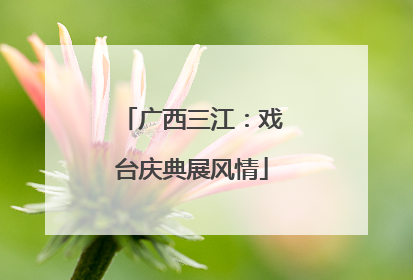 广西三江：戏台庆典展风情