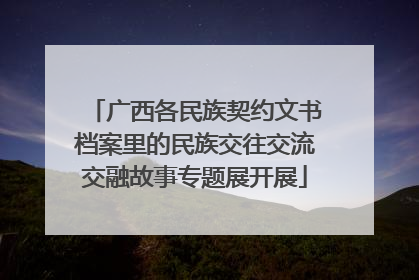 广西各民族契约文书档案里的民族交往交流交融故事专题展开展