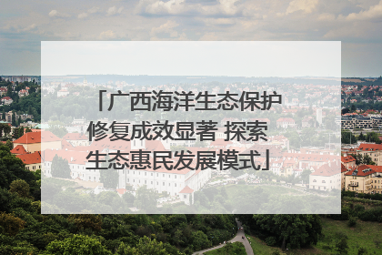 广西海洋生态保护修复成效显著 探索生态惠民发展模式