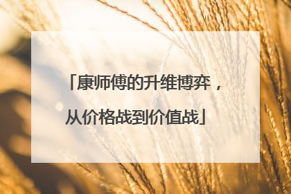 康师傅的升维博弈，从价格战到价值战