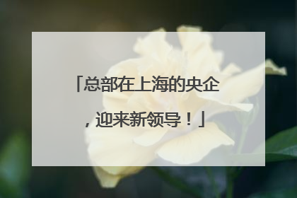 总部在上海的央企，迎来新领导！