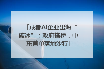 成都AI企业出海“破冰”：政府搭桥，中东首单落地沙特