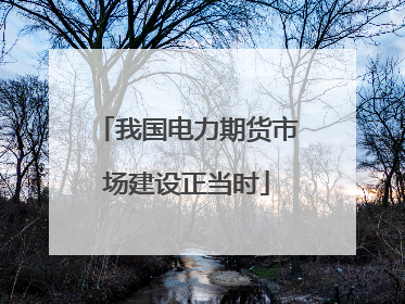 我国电力期货市场建设正当时