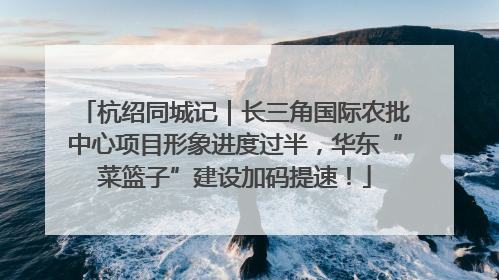 杭绍同城记｜长三角国际农批中心项目形象进度过半，华东“菜篮子”建设加码提速！