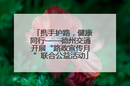 携手护路，健康同行——德州交通开展“路政宣传月”联合公益活动