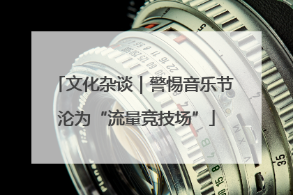文化杂谈｜警惕音乐节沦为“流量竞技场”