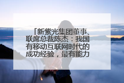 新紫光集团董事、联席总裁陈杰：我国有移动互联网时代的成功经验，最有能力做好AI应用创新