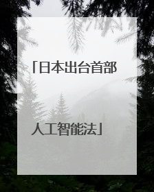 日本出台首部人工智能法