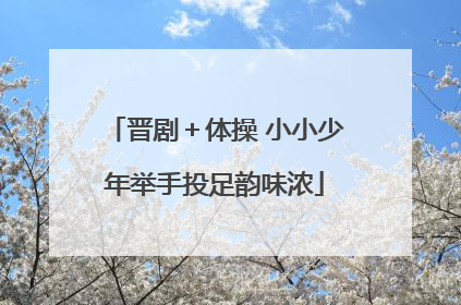 晋剧＋体操 小小少年举手投足韵味浓