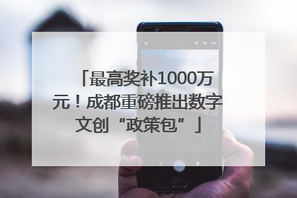 最高奖补1000万元！成都重磅推出数字文创“政策包”