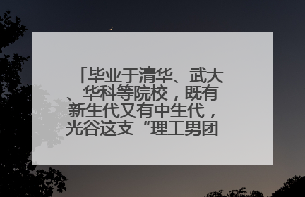 毕业于清华、武大、华科等院校，既有新生代又有中生代，光谷这支“理工男团”为何“出道”？