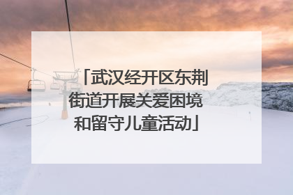 武汉经开区东荆街道开展关爱困境和留守儿童活动