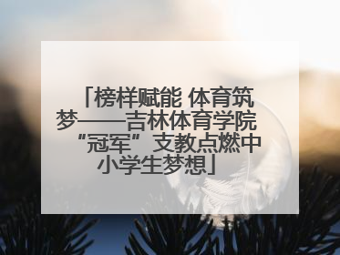 榜样赋能 体育筑梦——吉林体育学院“冠军”支教点燃中小学生梦想