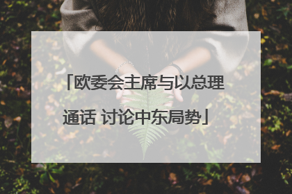 欧委会主席与以总理通话 讨论中东局势