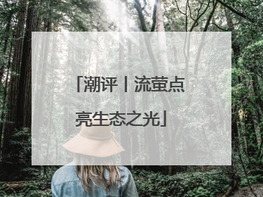 潮评丨流萤点亮生态之光