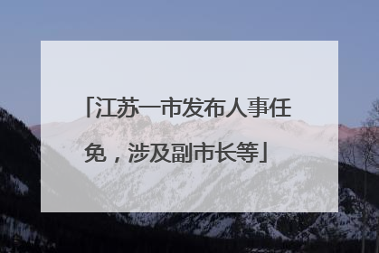 江苏一市发布人事任免，涉及副市长等