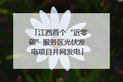 江西首个“近零碳”服务区光伏发电项目并网发电