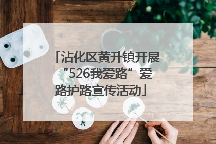 沾化区黄升镇开展“526我爱路”爱路护路宣传活动
