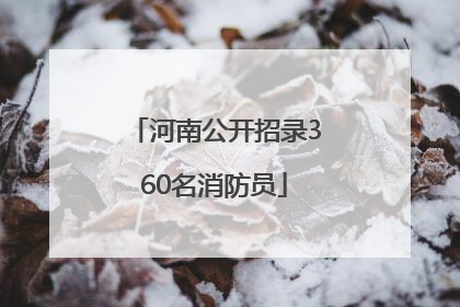 河南公开招录360名消防员
