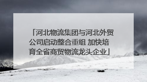 河北物流集团与河北外贸公司启动整合重组 加快培育全省商贸物流龙头企业