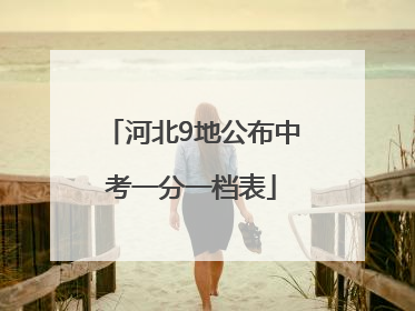 河北9地公布中考一分一档表