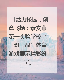 活力校园，创意飞扬：泰安市第一实验学校“一班一品”体育游戏展示精彩纷呈