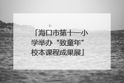 海口市第十一小学举办“致童年”校本课程成果展