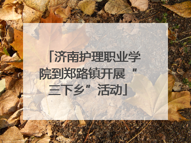 济南护理职业学院到郑路镇开展“三下乡”活动