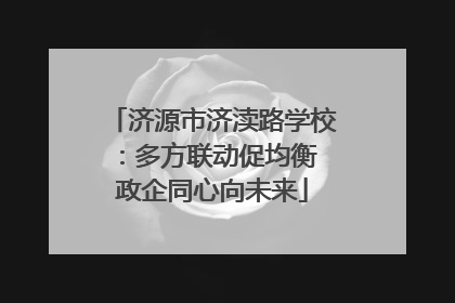 济源市济渎路学校：多方联动促均衡 政企同心向未来