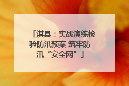 淇县：实战演练检验防汛预案 筑牢防汛“安全网”