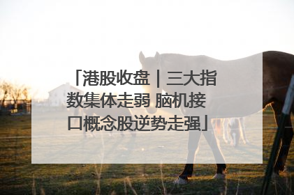 港股收盘｜三大指数集体走弱 脑机接口概念股逆势走强