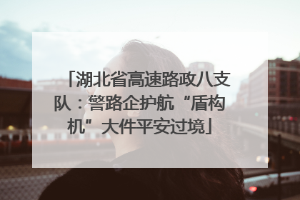 湖北省高速路政八支队：警路企护航“盾构机”大件平安过境
